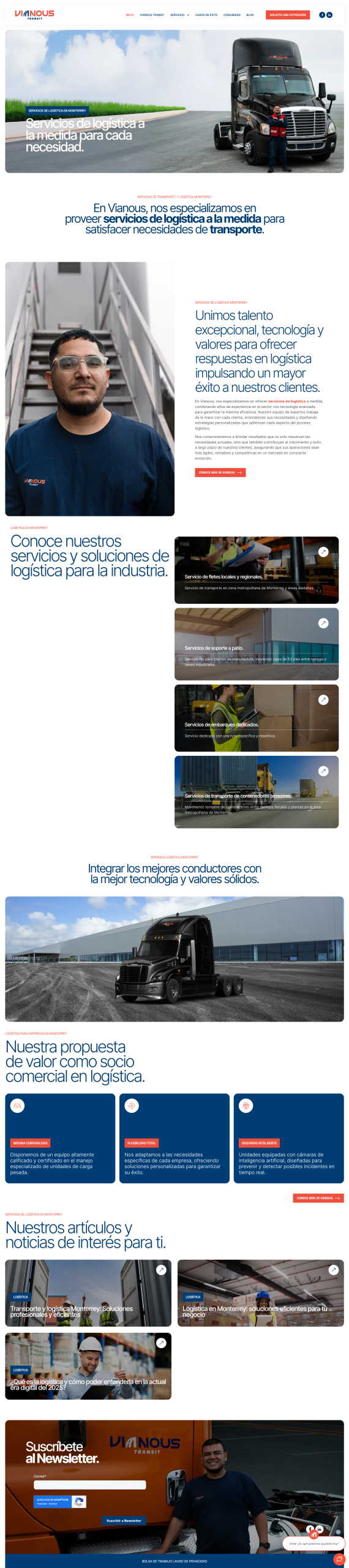 Diseño Web para Vianous Transit en Monterrey